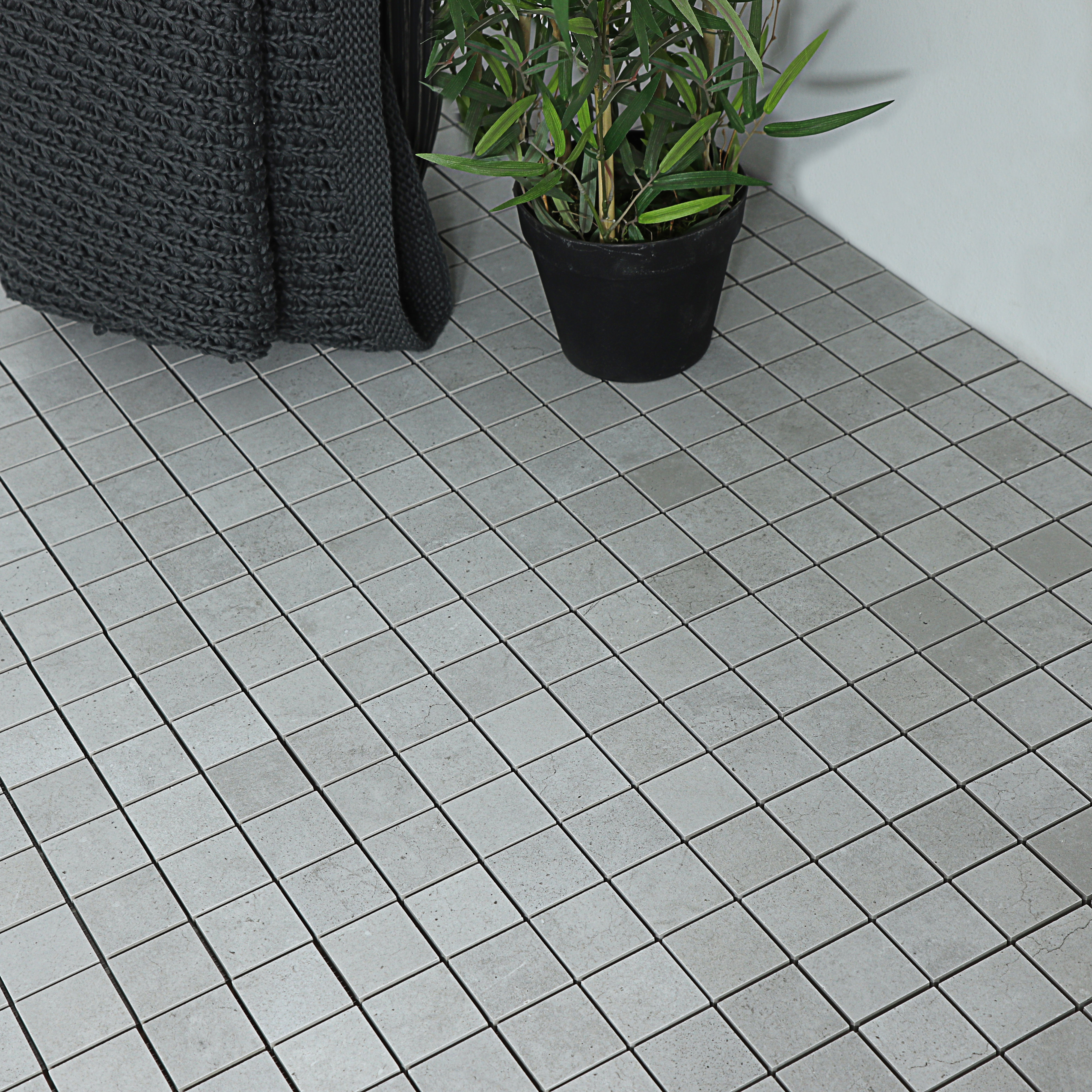 Mosaik Tenfors Carnaby Gris Matt 5x5 cm