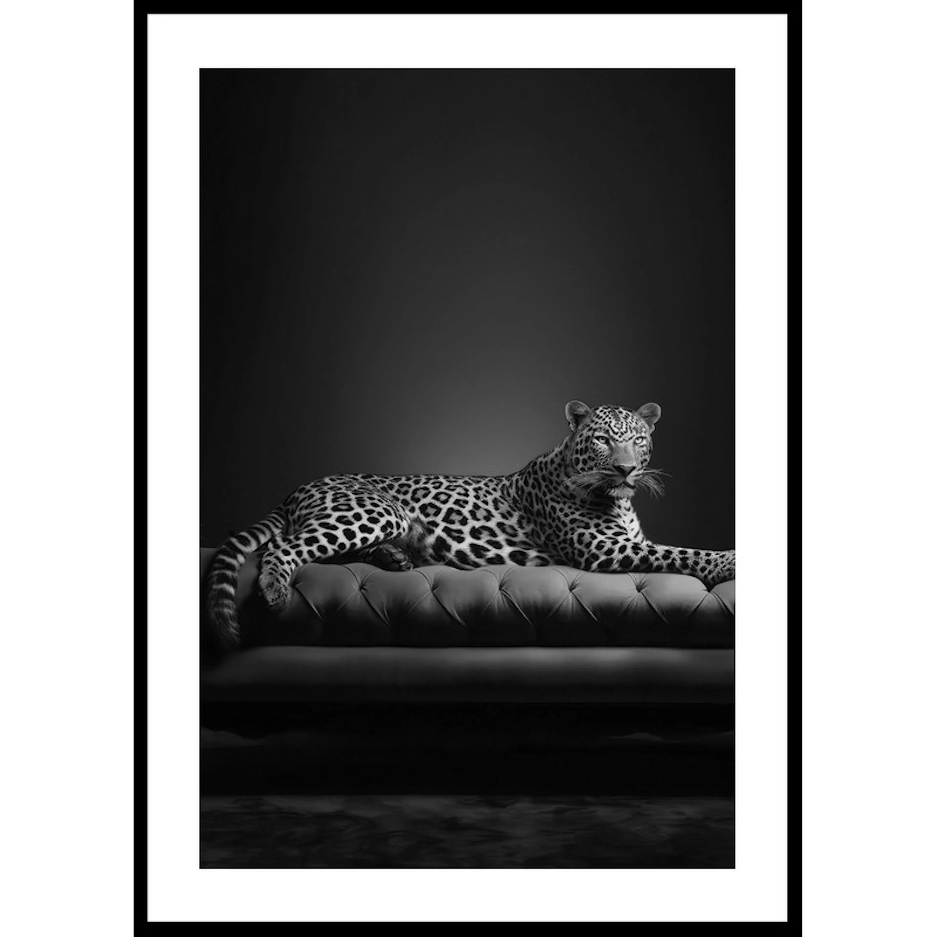 Poster Gallerix The Pet Leopard B&W