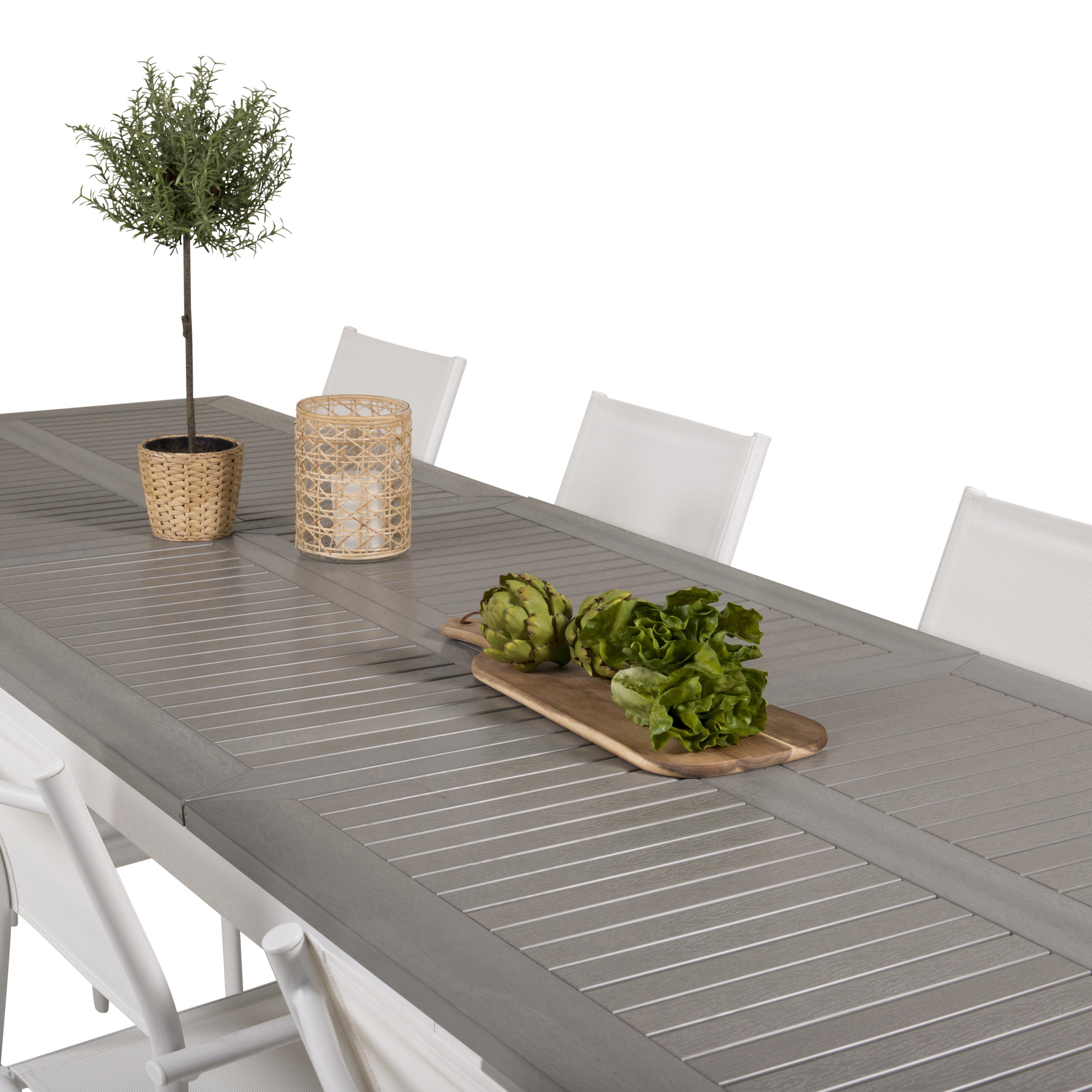 Matgrupp Venture Home Aleyna 224/324 med 8 Siri Matstolar