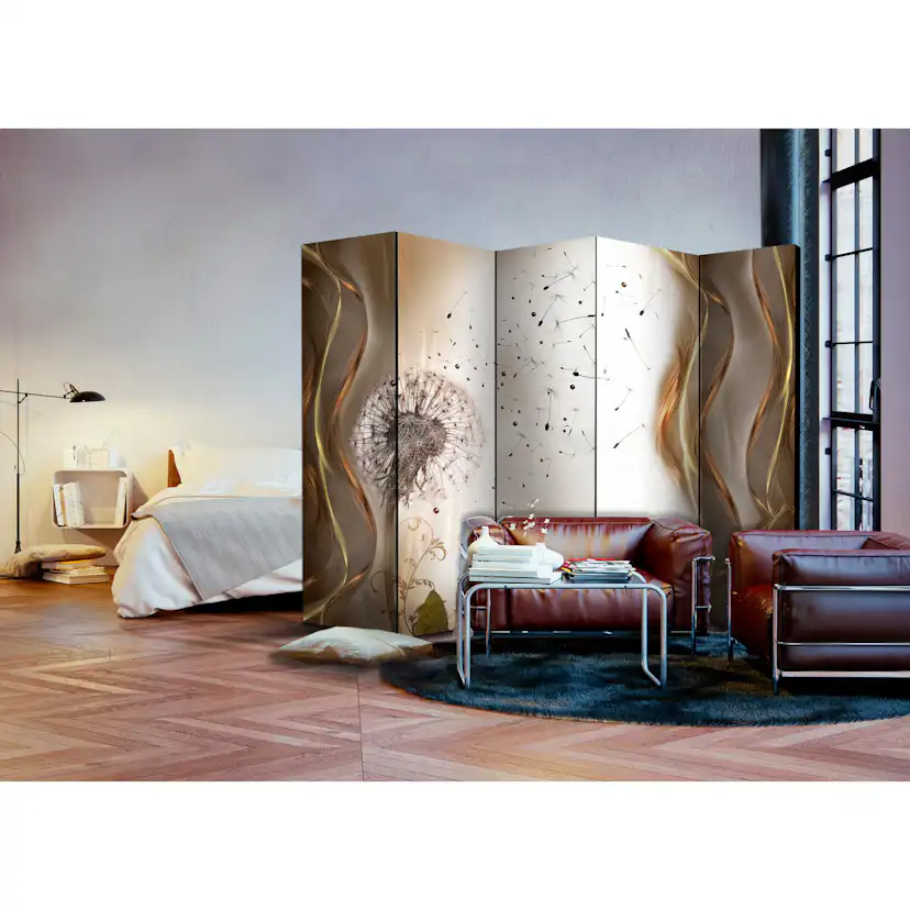Rumsavdelare Arkiio Fleeting Moments II Maskros 225x172 cm