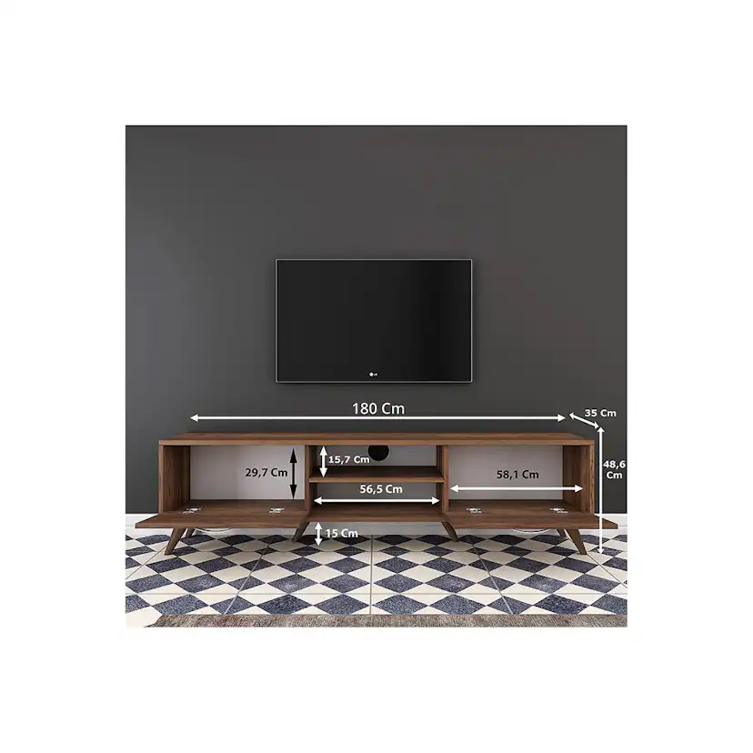 Virkesbo TV-Bänk 180 cm Brun