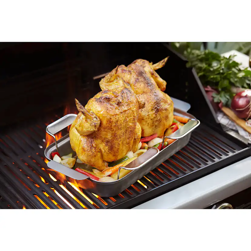 Grillform Fornetto Rostfri Large Med Skärbräda i Bambu