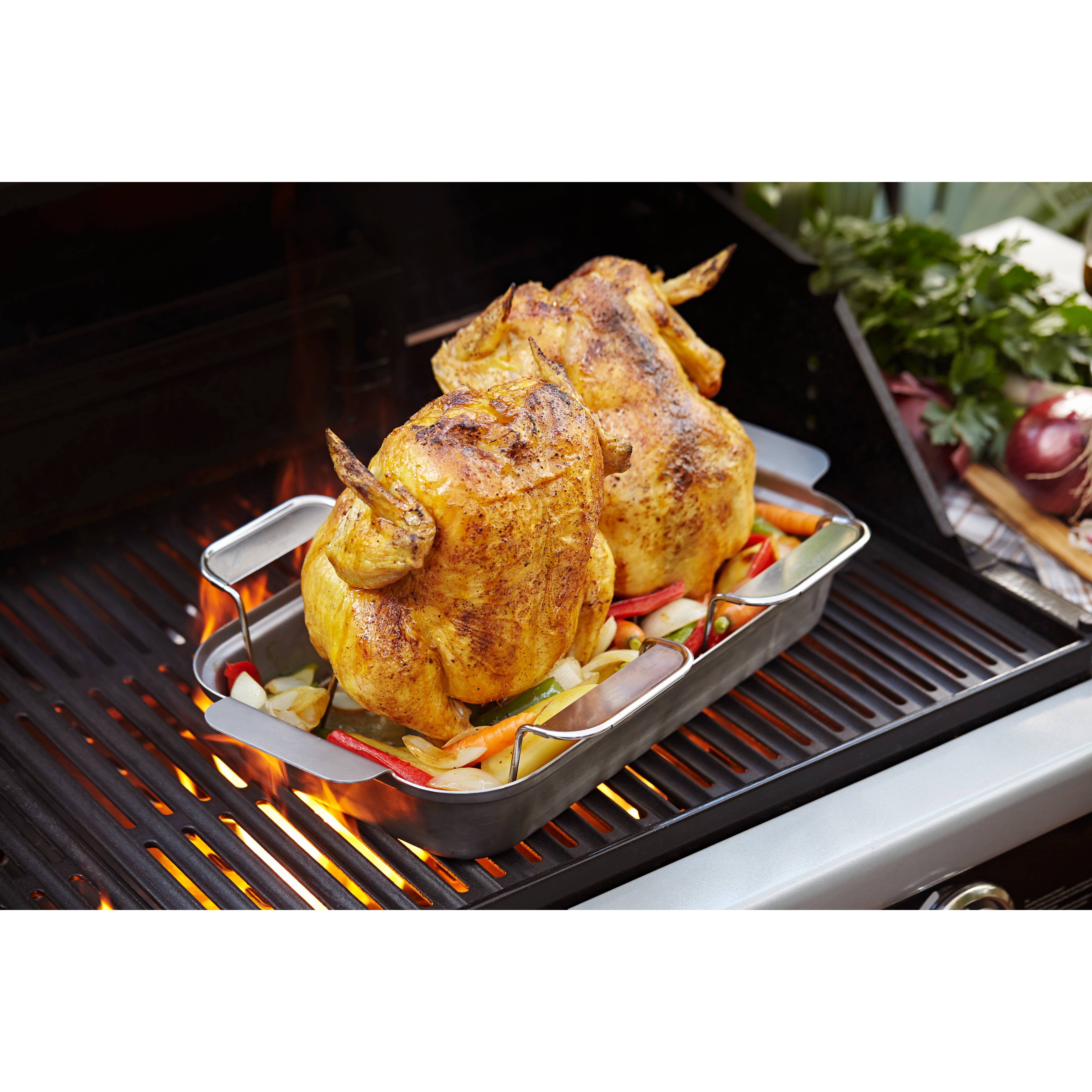 Grillform Fornetto Rostfri Large Med Skärbräda i Bambu