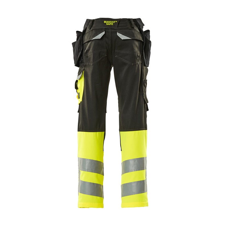 Mascot SAFE SUPREME Byxor med hängfickor 17531-860-0917 Storlek: 82C64, Färg: Svart/hi-vis Gul