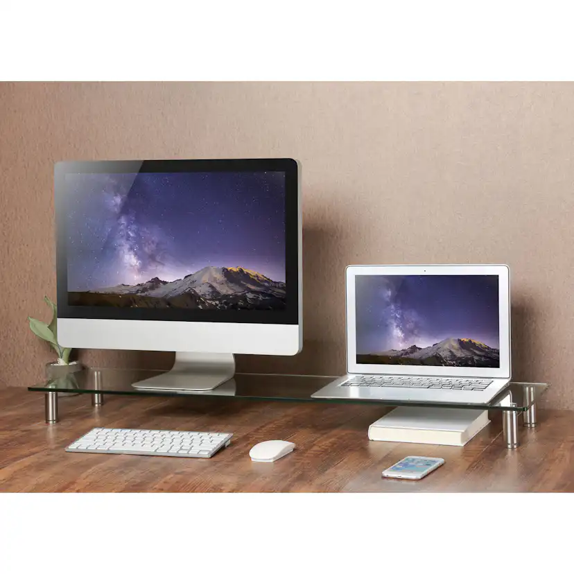Monitorställ LogiLink I Glas/Metall 1 m