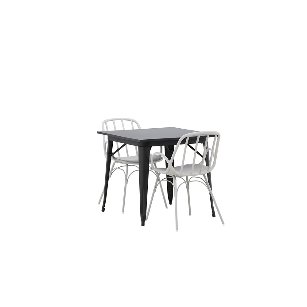 Matgrupp Venture Home Tempe 80 cm med 2 Dyrön Stolar