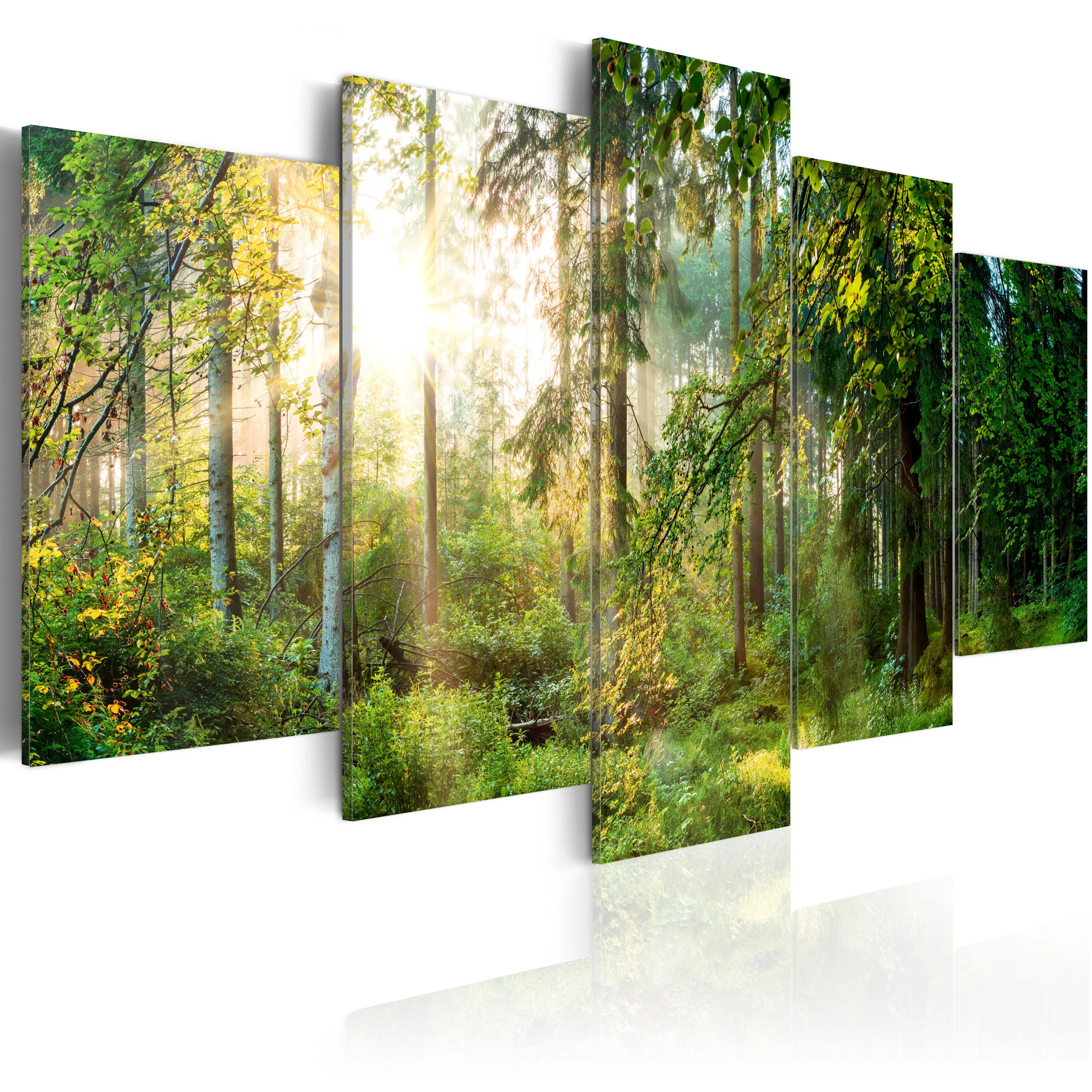 Foto på akryl - Green Sanctuary [Glass] 200x100 Mått: 200x100 cm