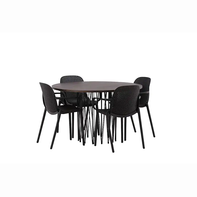 Matgrupp furniture/fashion Stone Rund med 4 Baltimore Stolar