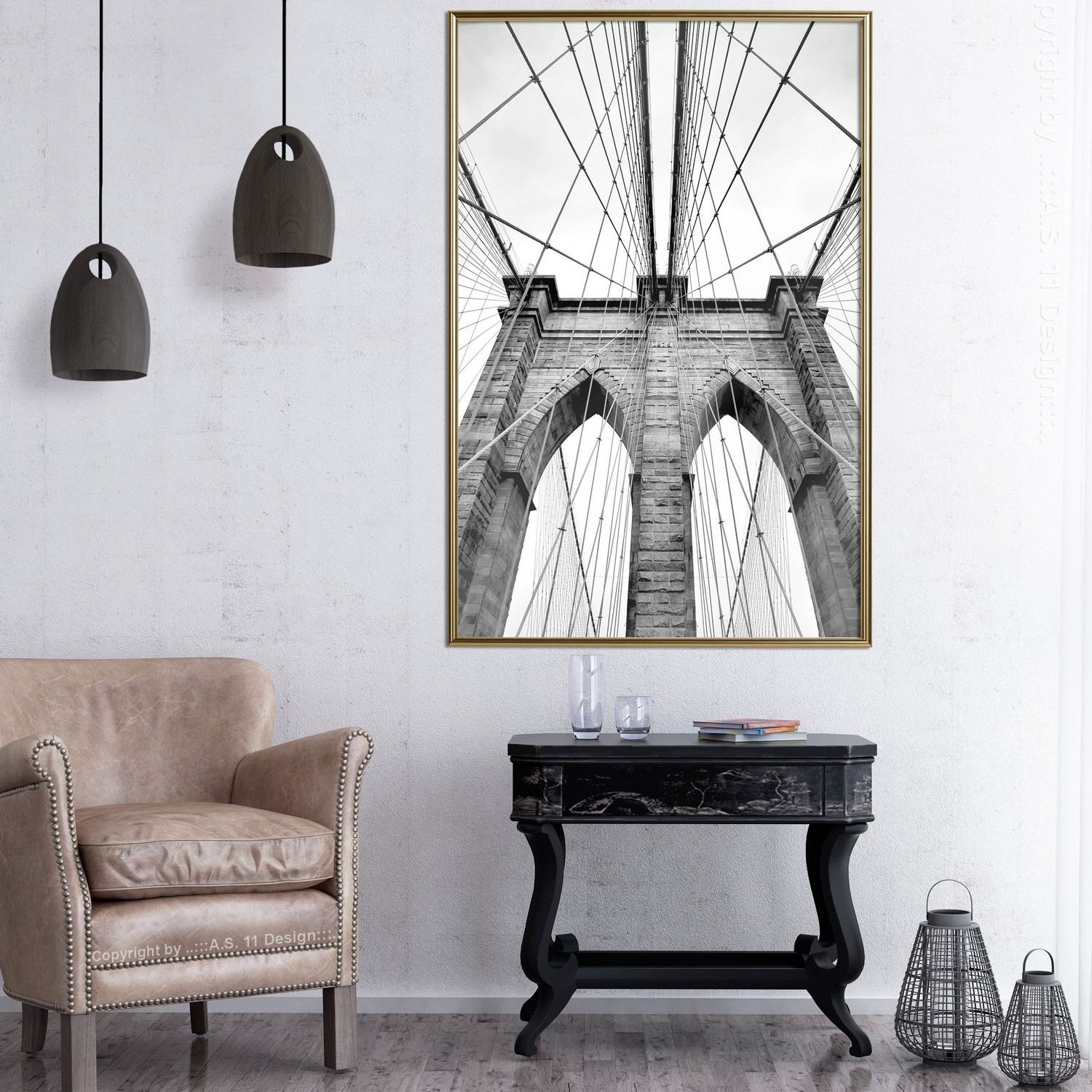 Affisch - Architectural Details [Poster] 20x30 Guld ram, 20x30 cm