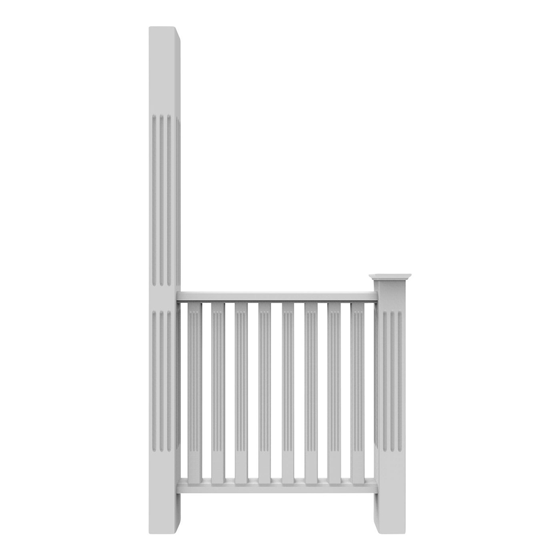 Monteringslist grundmålad 2400x65x20 Vit