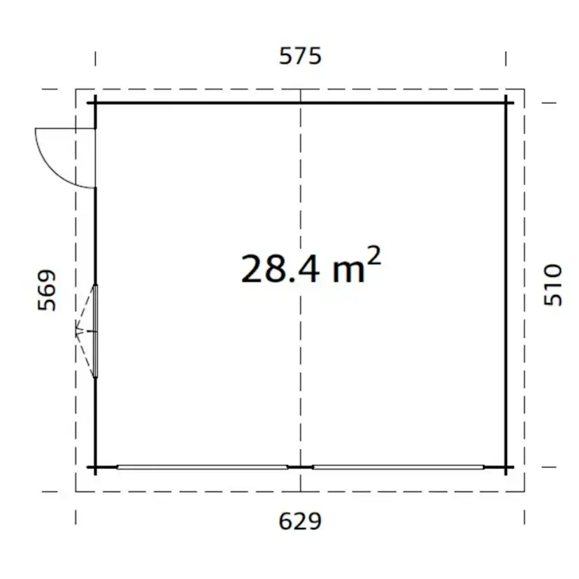 Roger 28,4 m2 kit Brun dippad