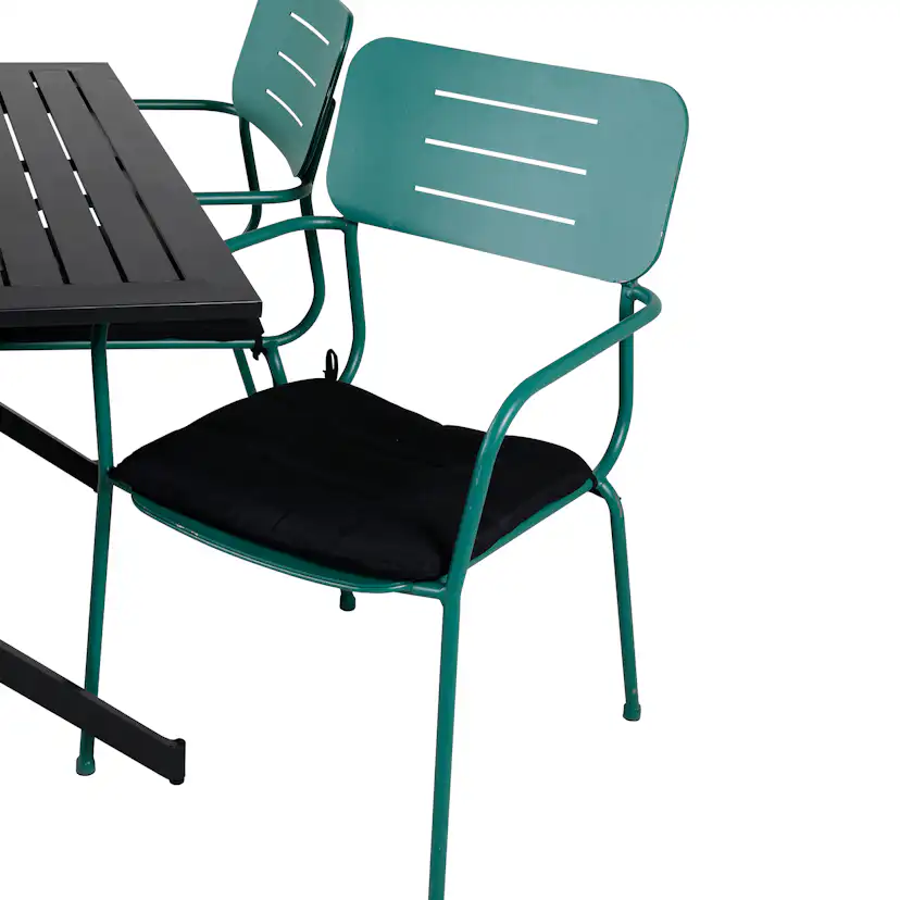 Way - Café Table - Black / Black 120*70cm+Nicke Dining chair Grön