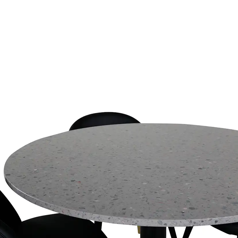 Matgrupp Venture Home Razzia med 4 Velvet stolar Skinn