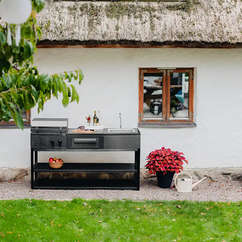 Förvaringsmodul med arbetsbänk Myoutdoorkitchen Nordic Line Stainless 304SS