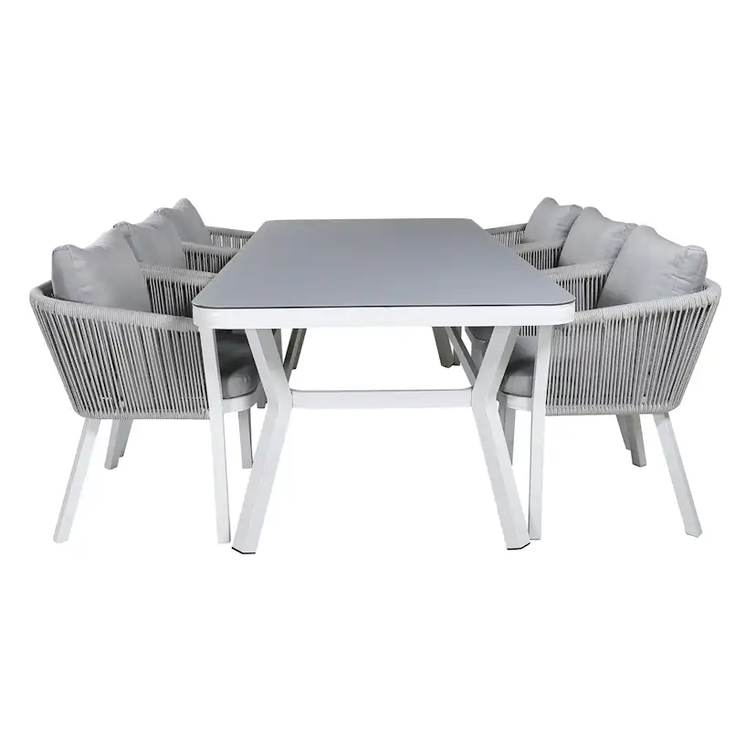 Matgrupp Venture Home Virya 160x90 med 6 Virya Matstolar