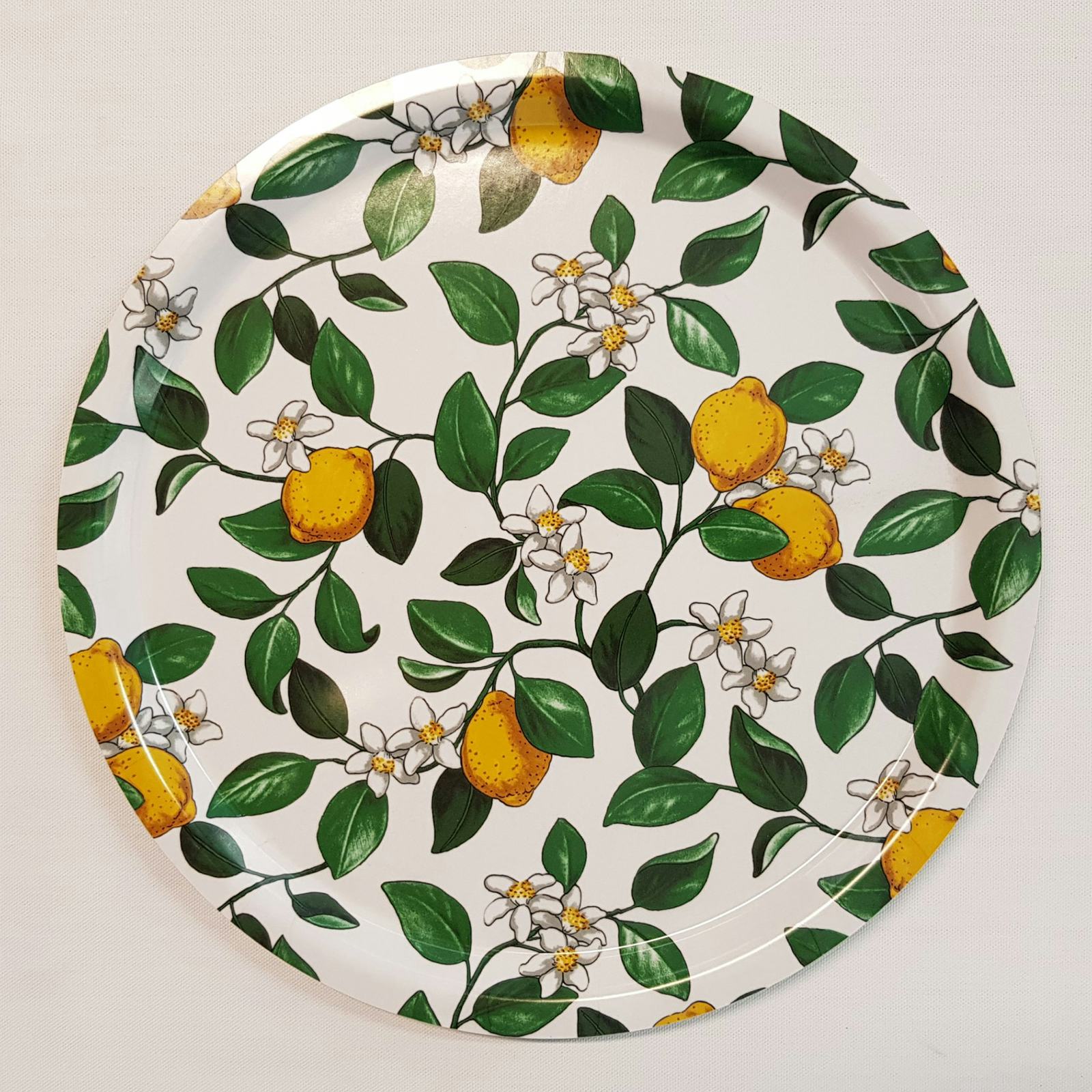 Bricka Arvidssons Textil Citronlycka Rund