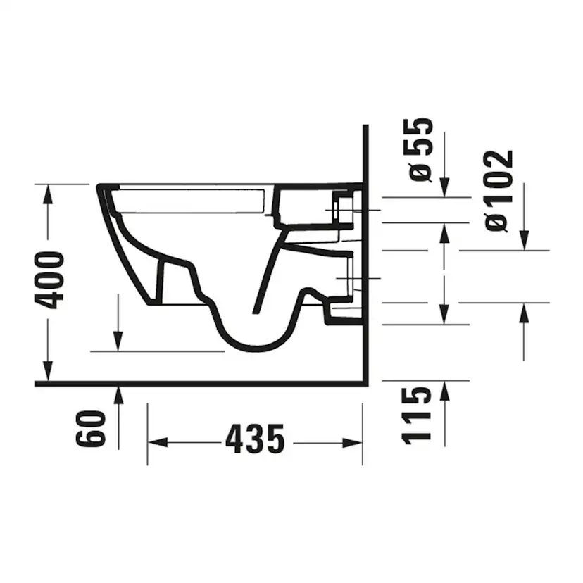 Vägghängd Toalettstol Duravit No.1 Rimless