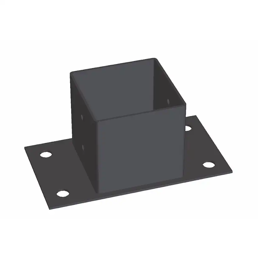 Stolpsko svart 96x96x150 Svart, 96x96x150 mm