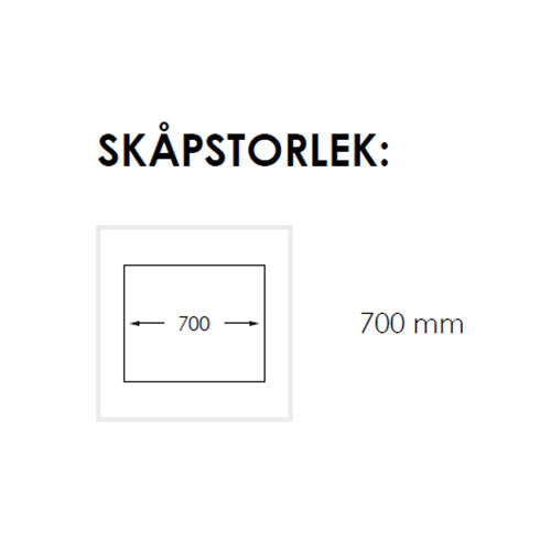 Diskho Nordic Tech Rubin NR 700 Rostfri Infällnad för Kök och Tvättstuga