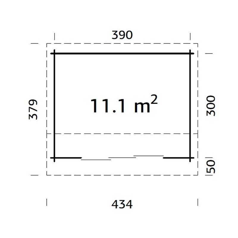 Ines 11,1 m2 Slide Plus PNT7042A2 Ljusgrå/Antracit