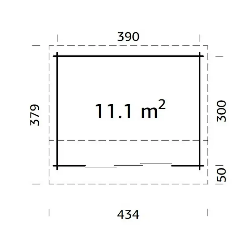 Ines 11,1 m2 Slide Plus PNT7042A2 Ljusgrå/Antracit