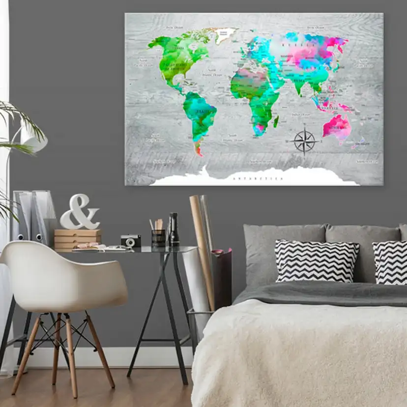 Tavla Arkiio World Map Green Paradise