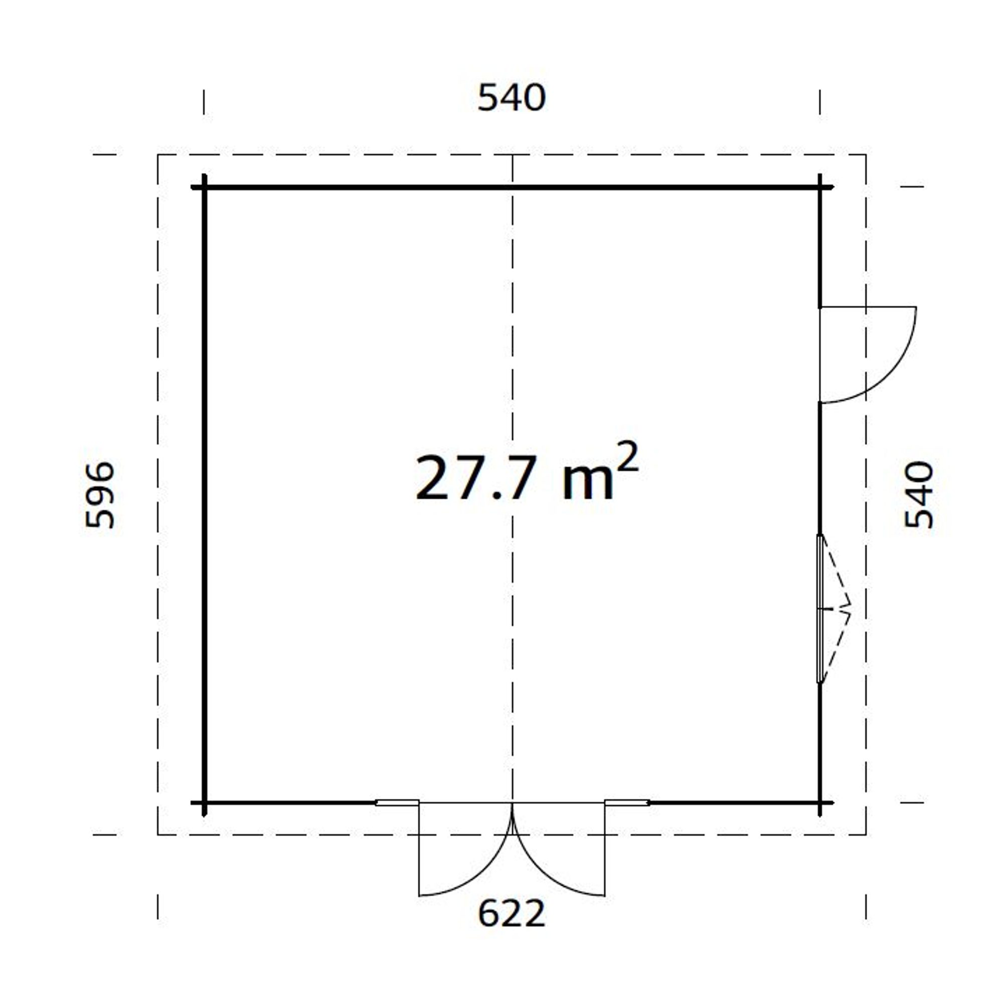 Irene 29,2 m2 (inv. 27,7 m2) Obehandlad