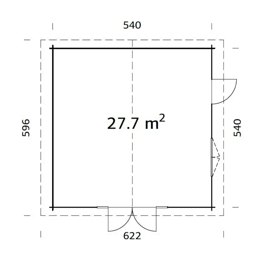 Irene 29,2 m2 (inv. 27,7 m2) Obehandlad