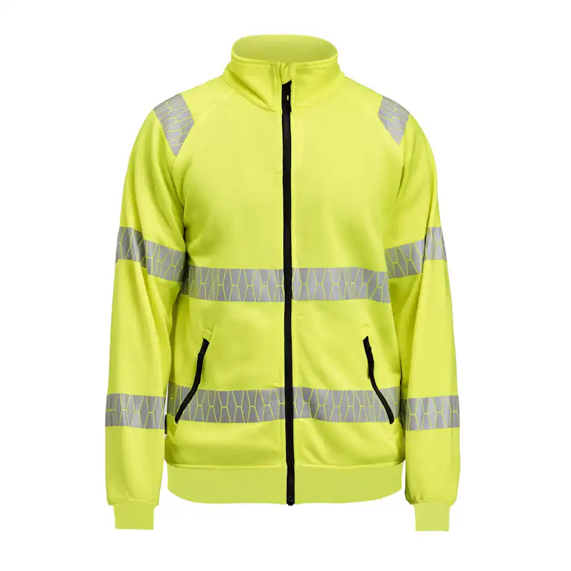 Sweatshirt Jobman Hel-Zip Varsel HV Gul