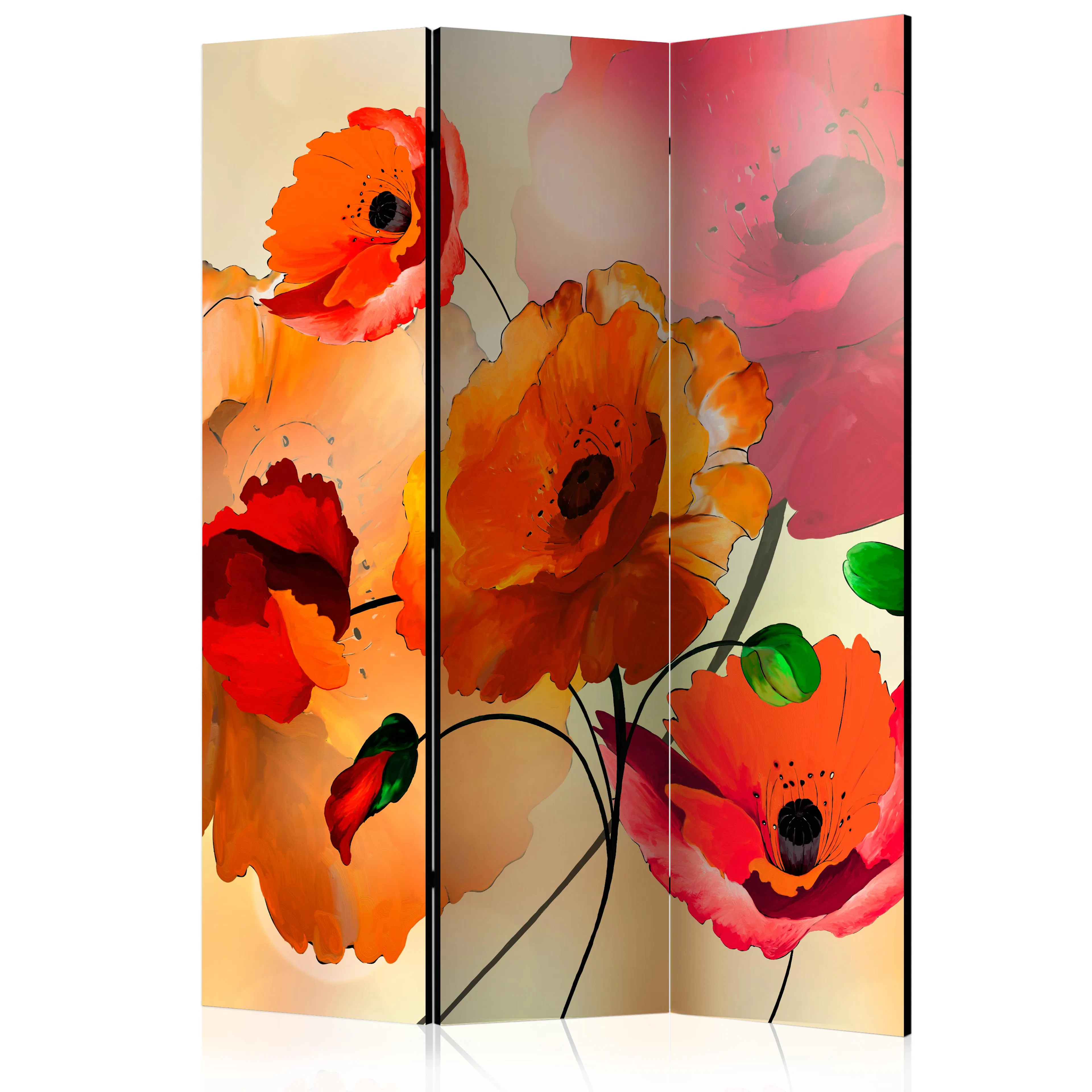 Rumsavdelare Skärmvägg Arkiio Velvet Poppies Motiv 1 135x172 cm