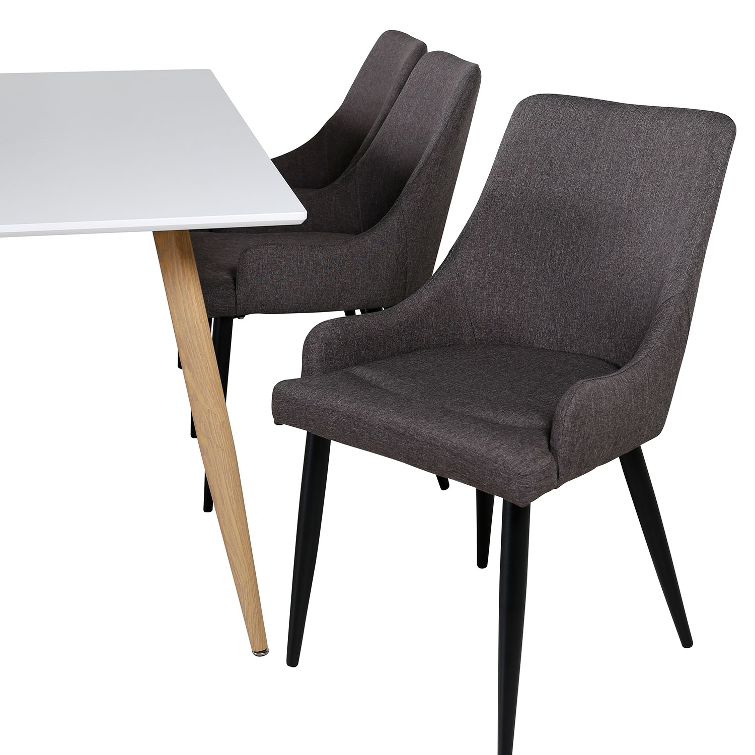 Matgrupp Venture Home Polar med 6 Plaza stolar Mörkgrå