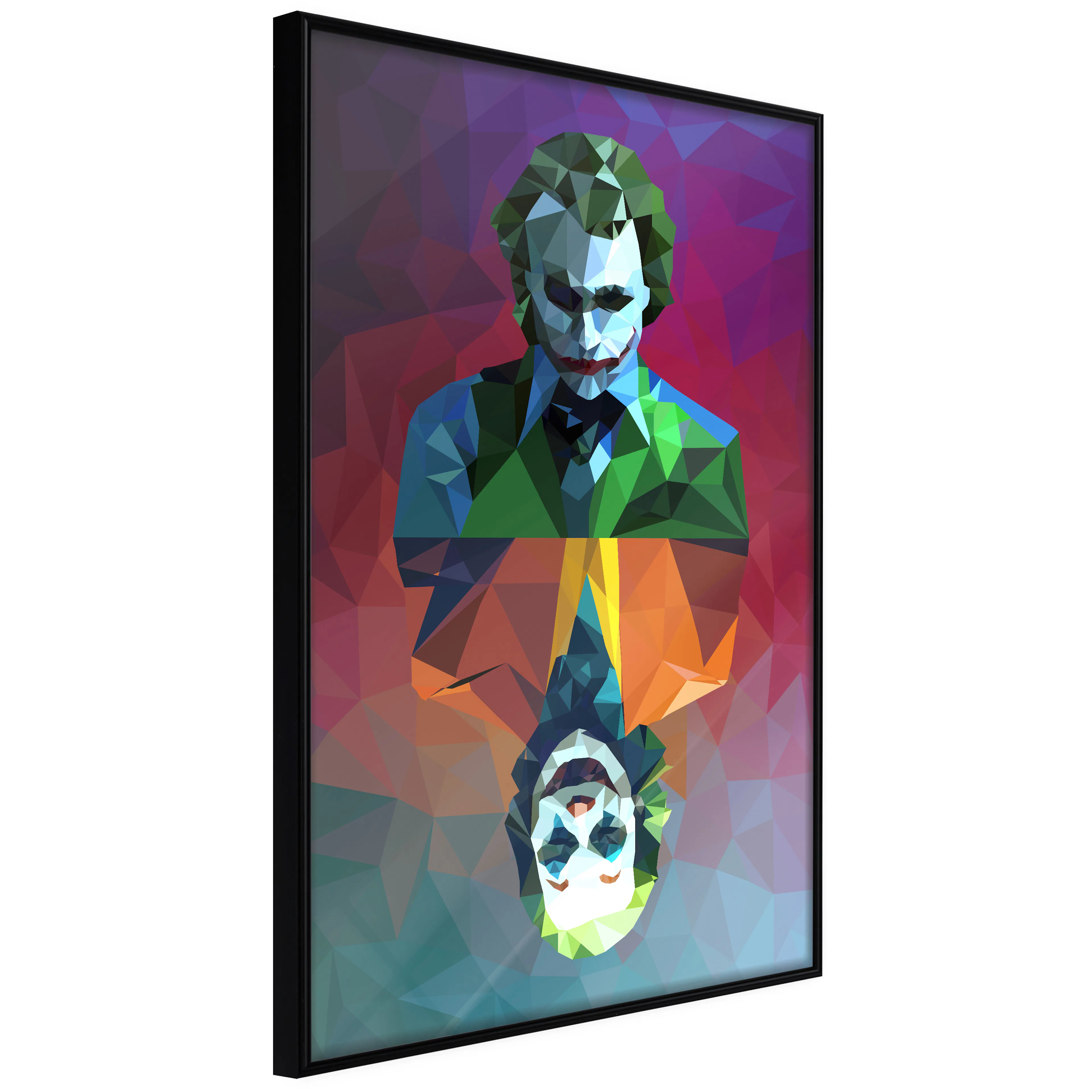 Affisch - Reflection of Characters [Poster] 40x60 Svart ram, 40x60 cm