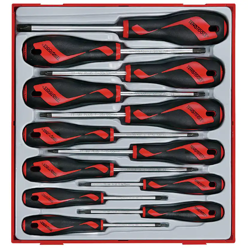Skruvmejselsats 12 delar TX Teng Tools TTD912TXN