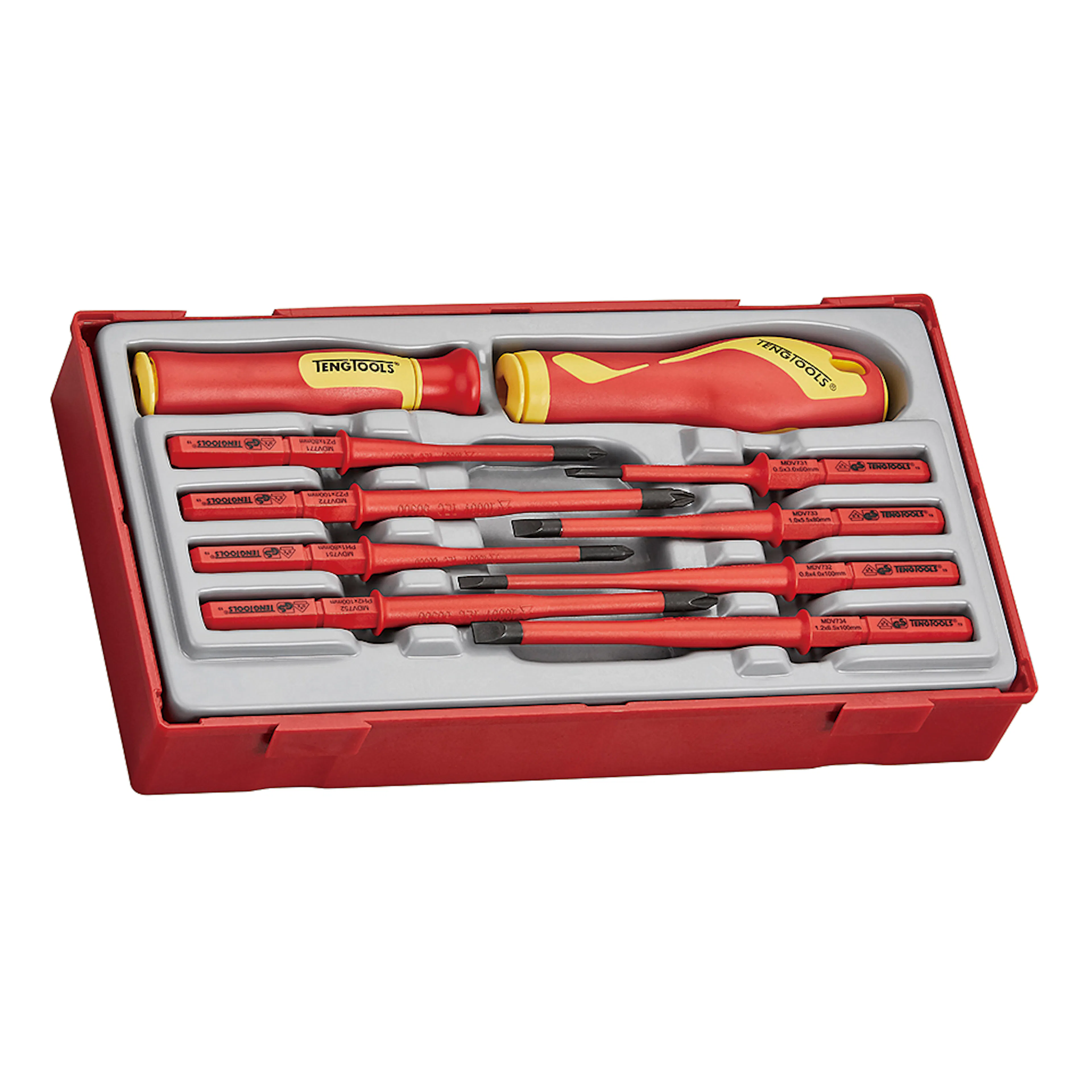 Skruvmejselsats Teng Tools TTV710N 10-delar
