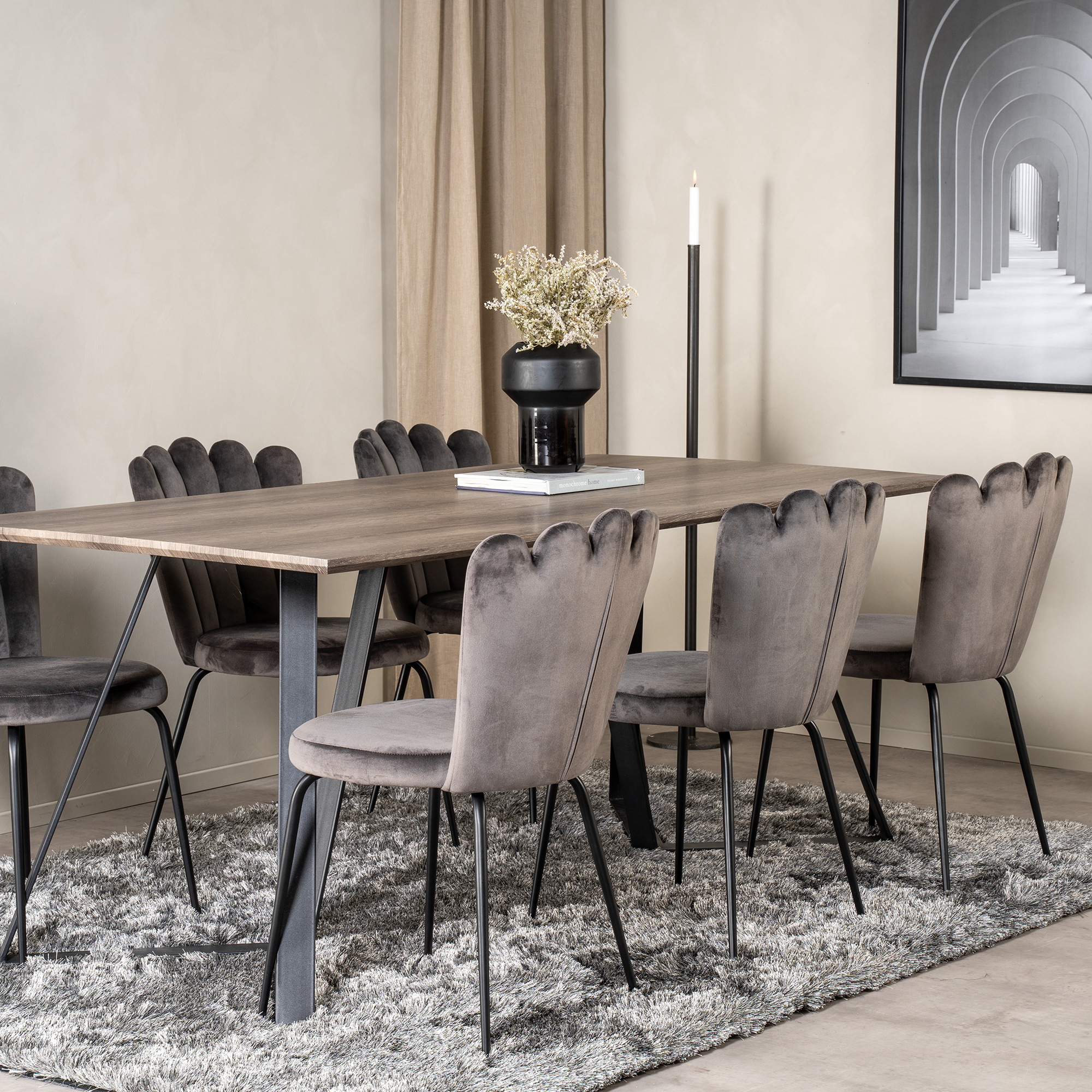 Matgrupp furniture/fashion Madde med 6 Limhamn Light Stolar