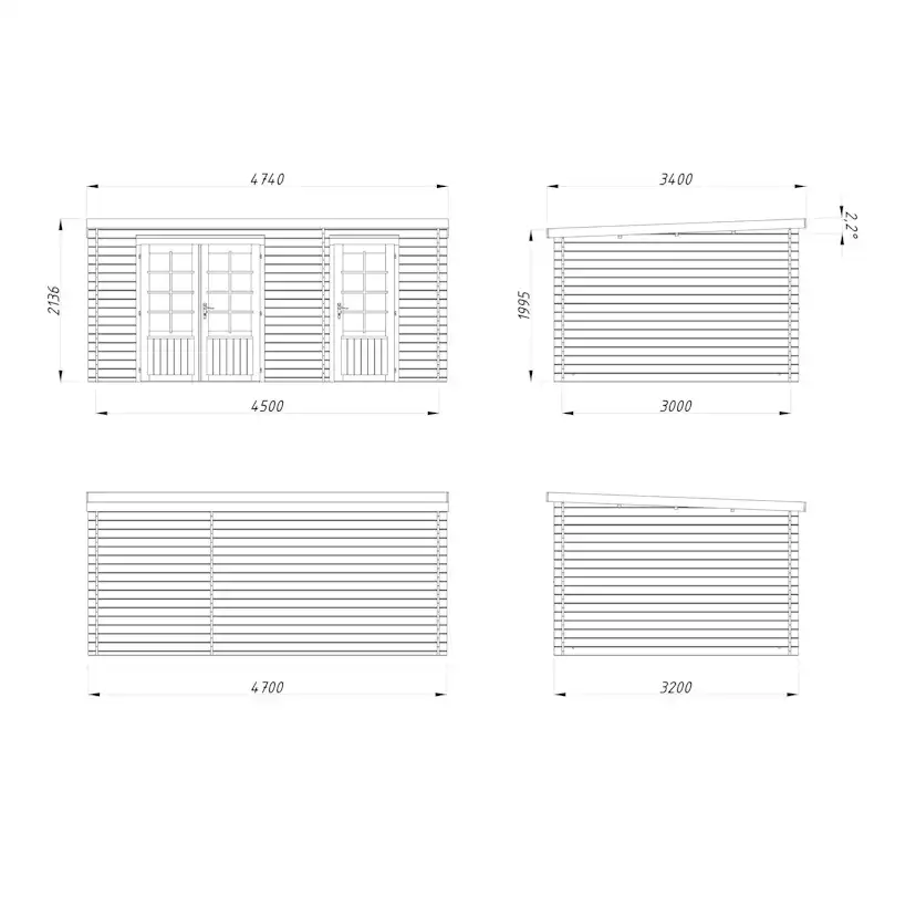 Stuga Palmako Ella 13,5 m2
