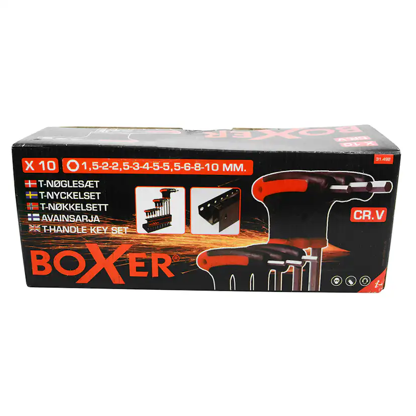 Insexnyckelsats Boxer Sexkant 10 storlekar