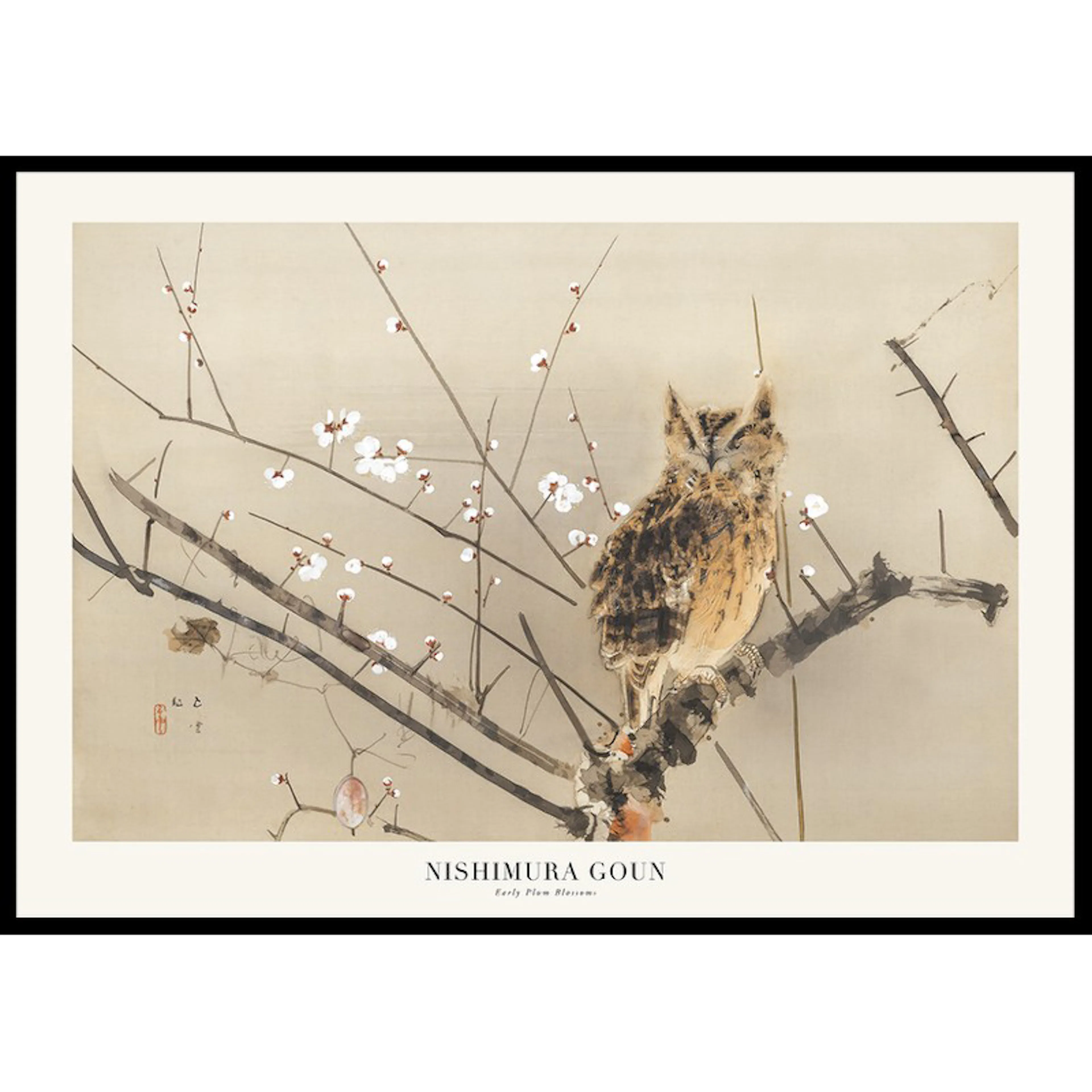 Poster Gallerix Early Plum Blossoms By Nishimura Goun