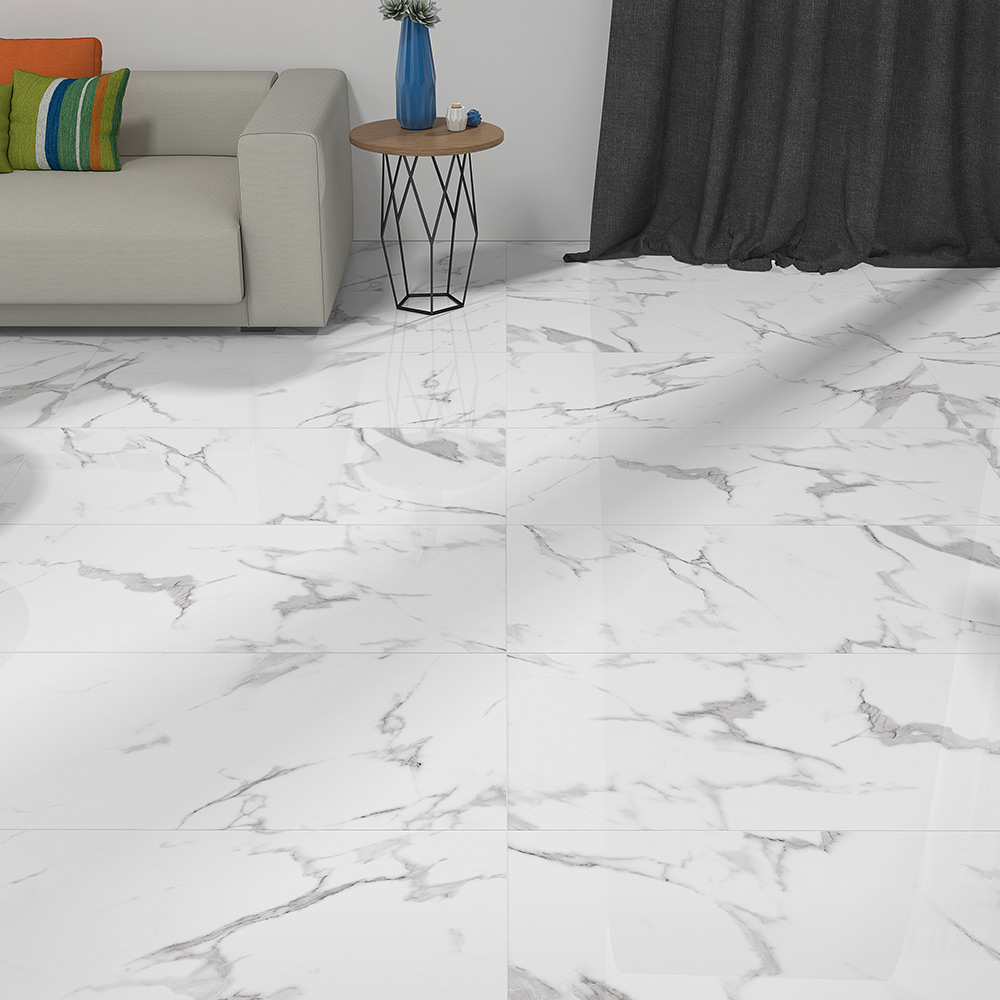 Klinker Lhådös Glossy Calacatta 60,8x60,8 cm