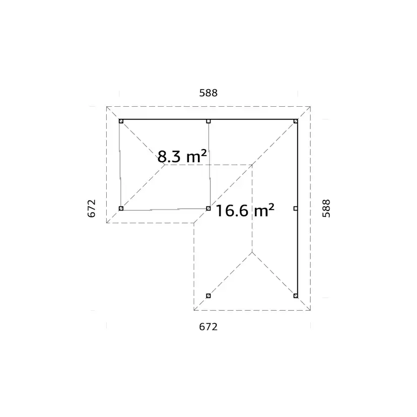 Uterum Palmako Bianca 24,9 m2 Set 511 Slide Plus