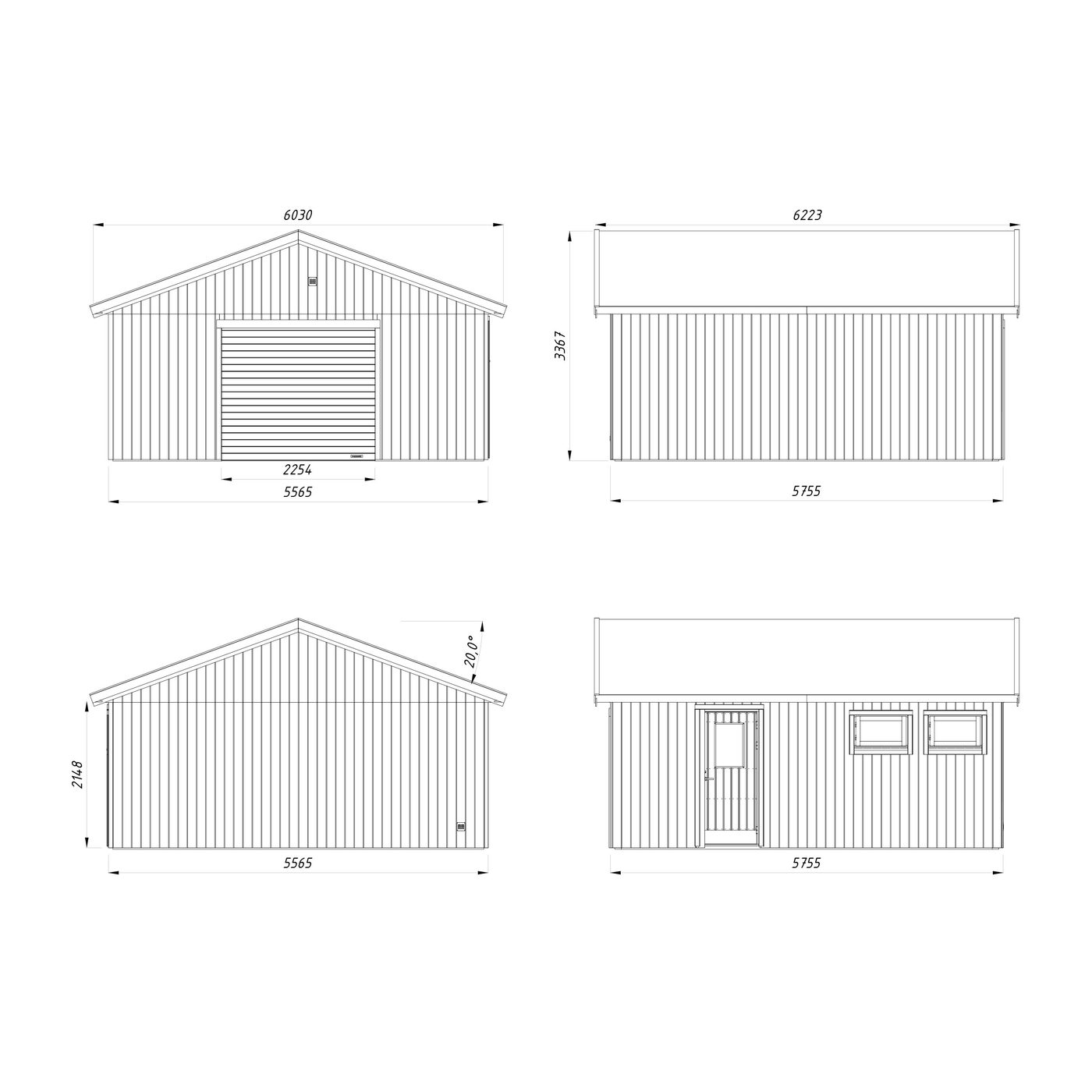 Garage Palmako Andre 28,5 m2