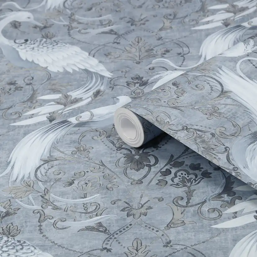 Tapet Laura Ashley Tregaron Midnight Blå 120132
