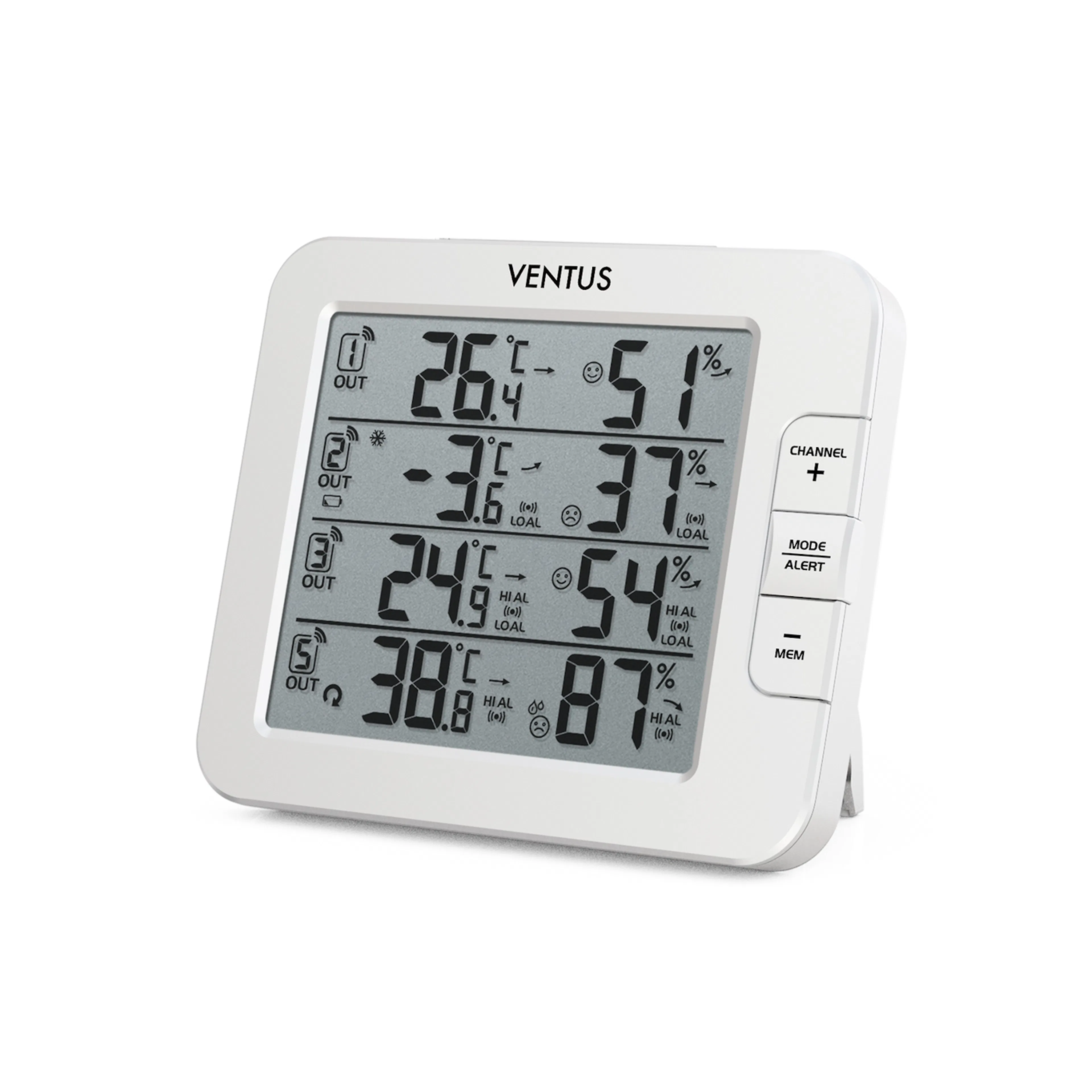 Väderstation Ventus Trådlös W210 Vit Termometer med Multifunktionell Display & Wifi
