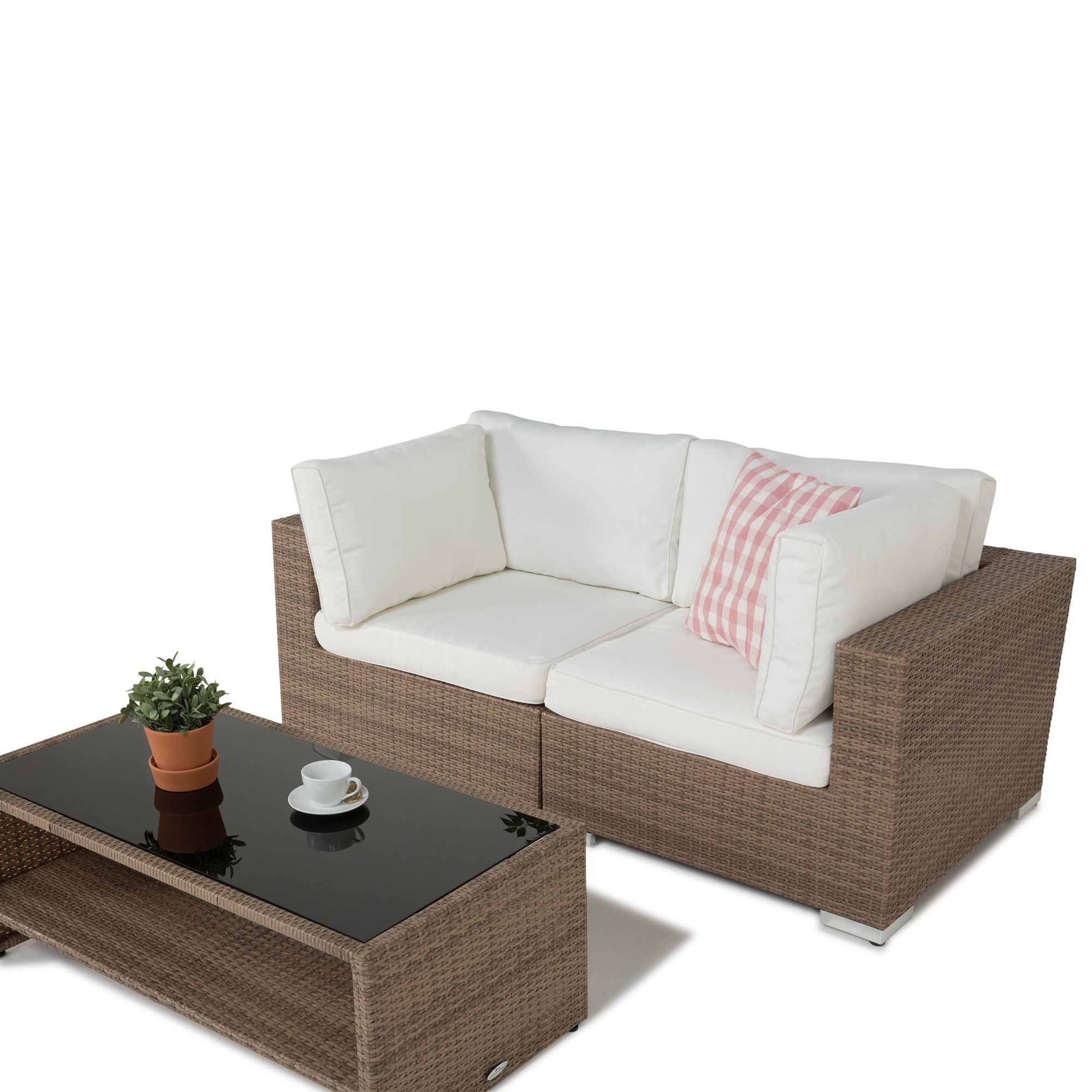Trädgårdsmöbel Comfort Garden Loungegrupp Treviso 4 Brun