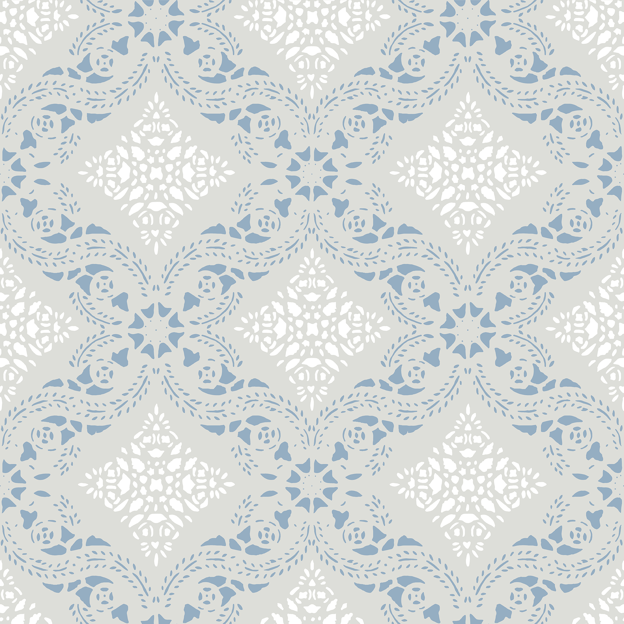 Tapet Duro Gammalsvenska Dahlströmskagården Grå/Blå 686-02