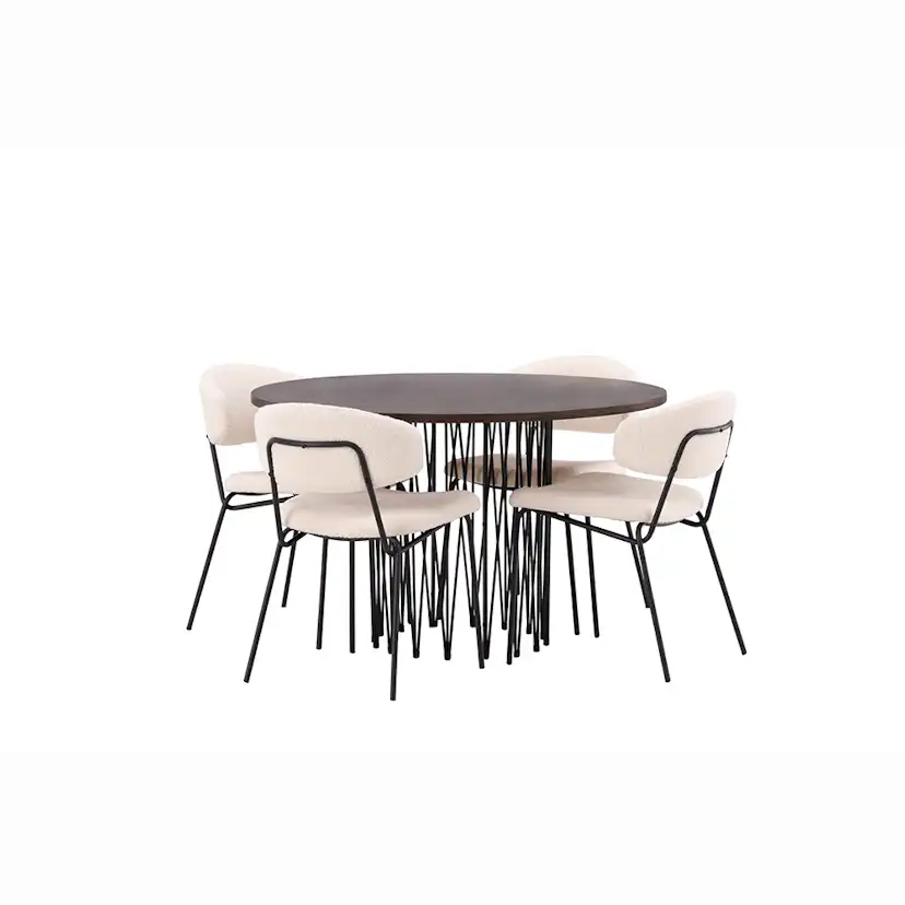 Matgrupp furniture/fashion Stone med 4 Chico Stolar Runt