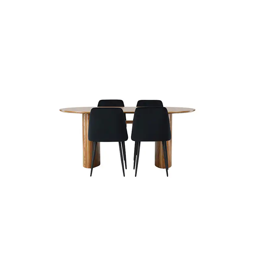 Matgrupp Venture Home Isolde med 4 Night Stolar