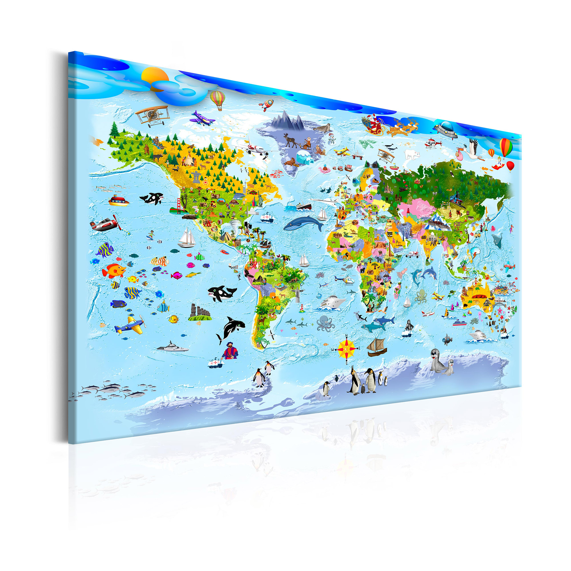 Tavla Arkiio Children's Map Colourful Travels