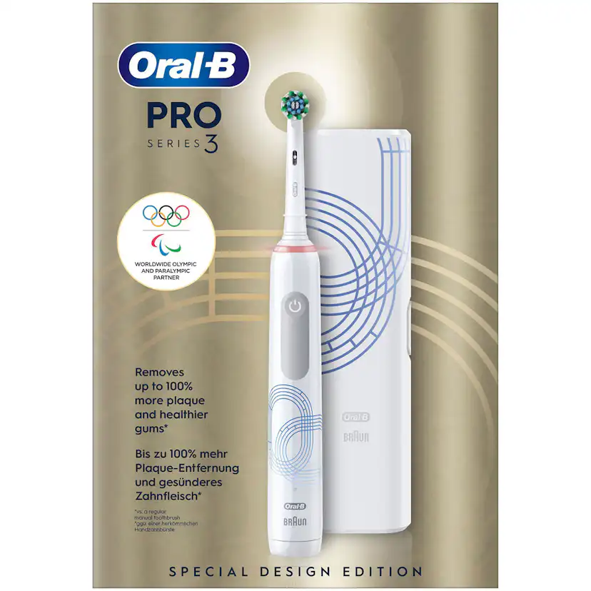 Eltandborste Oral-B Pro 3 White Olympics + TC