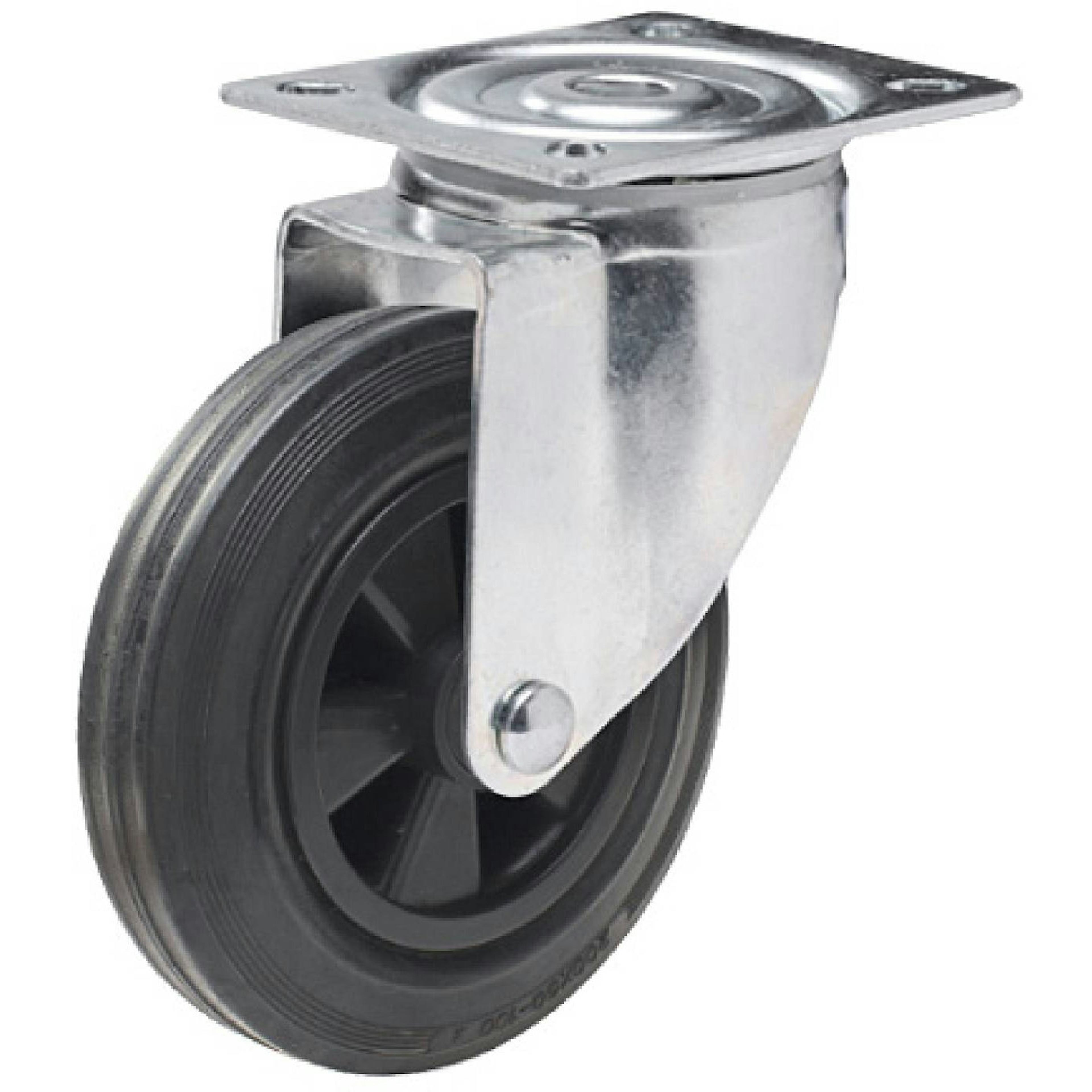 Containerhjul Millers Svart 125 mm